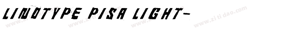 Linotype Pisa Light字体转换